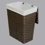 سلة غسيل بلاستيك مستطيلة لون كابتشينو