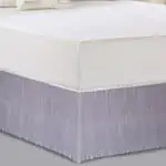 كشكش سرير ساتان مزدوج رصاصي