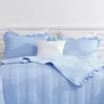 لحاف سرير سادة أزرق سماوي