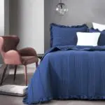 مفرش مضغوط سادة أزرق غامق