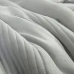 طقم مفرش سادة رصاصي مزدوج