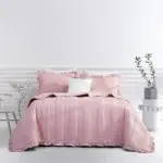 مفرش سرير سادة سالمون