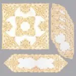 مفرش طاولة ٦ قطع بيج
