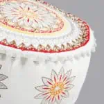 تكاية بوف قطن مطرز مقاس صغير