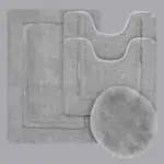 طقم دعاسات حمام 4 قطع رصاصي
