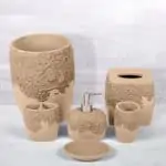طقم اكسسوار حمام بولي ٦ قطع كابتشينو
