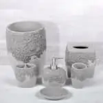 طقم اكسسوار حمام بولي ٦ قطع رصاصي