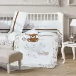 طقم لحاف مواليد بيج ٦ قطع