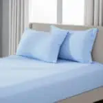 شرشف مطاط فندقي لون أزرق