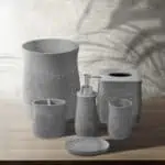 طقم اكسسوار حمام بولي ٦ قطع رصاصي