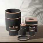 طقم اكسسوار حمام بولي ٦ قطع اسود