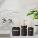 طقم اكسسوار حمام بولي ٦ قطع اسود