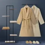 طقم روب حمام قطن تركي ٨ قطع كابتشينو