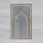 سجادة صلاة شنيل رصاصي