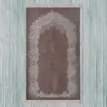 سجادة صلاة شنيل كابتشينو