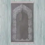 سجادة صلاة شنيل رصاصي