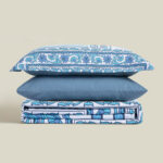 طقم لحاف سرير ملبورن أزرق