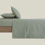 طقم شرشف سرير قطن فندقي اخضر