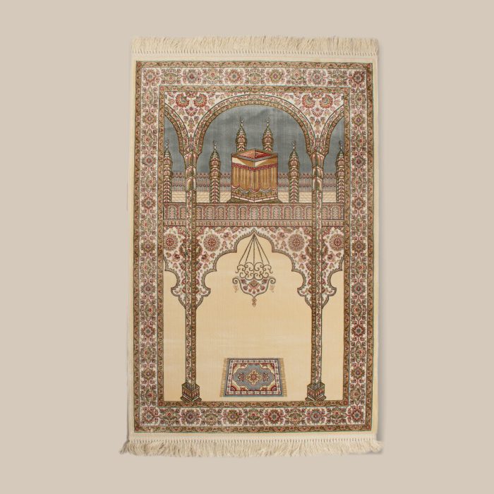 سجادة صلاة حرير بيج | RR-213