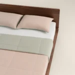 لحاف مضغوط سادة قطن لون أخضر