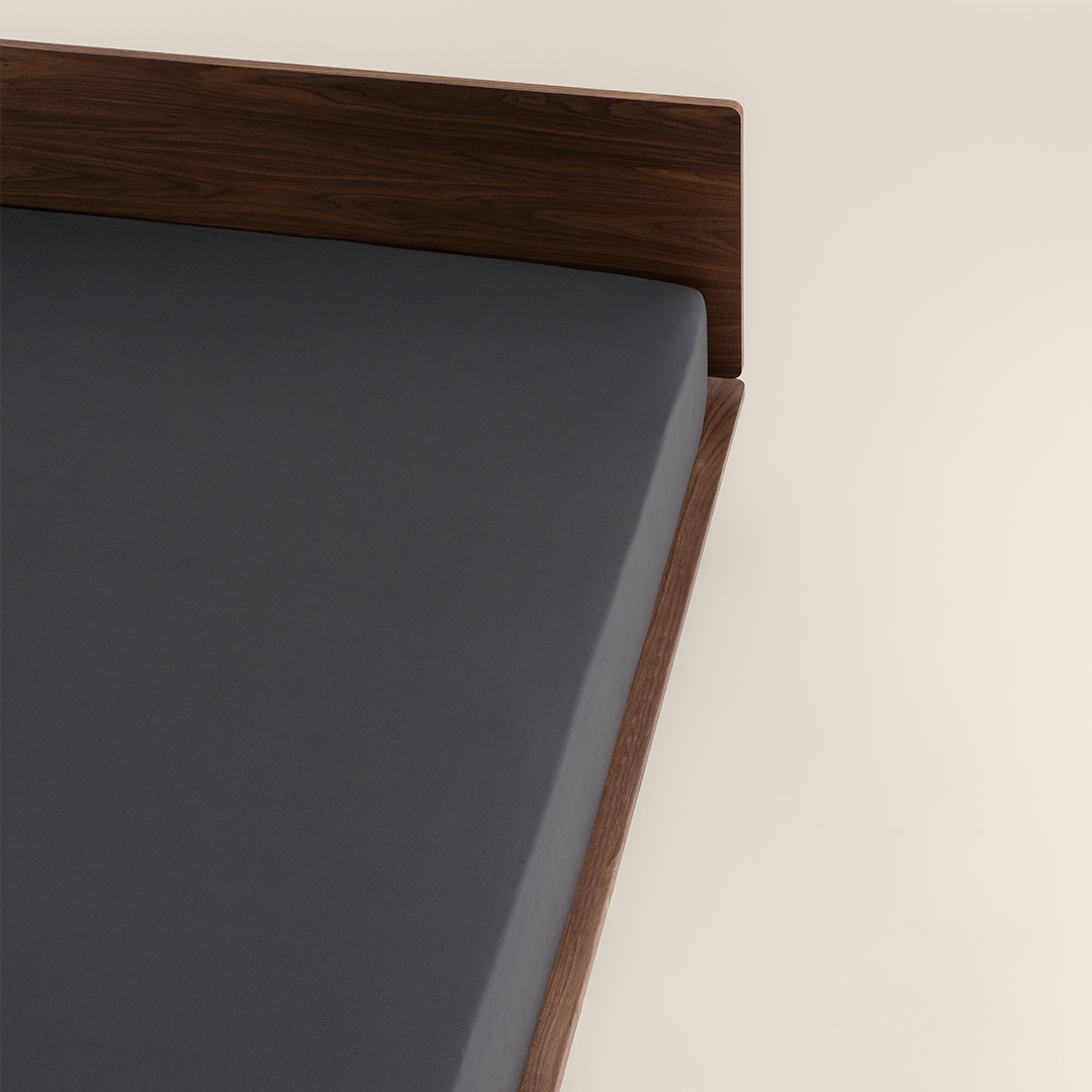 شرشف مطاط فندقي قطن رصاصي غامق شرشف مطاط فندقي قطن رصاصي غامق