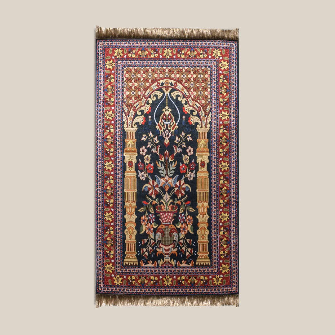 سجادة صلاة بحشوة ميموري فوم لون أسود سجادة صلاة بحشوة ميموري فوم لون أسود