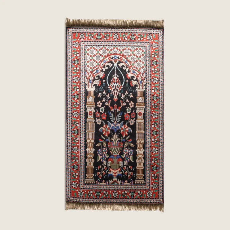 سجادة صلاة بحشوة ميموري فوم لون أزرق غامق