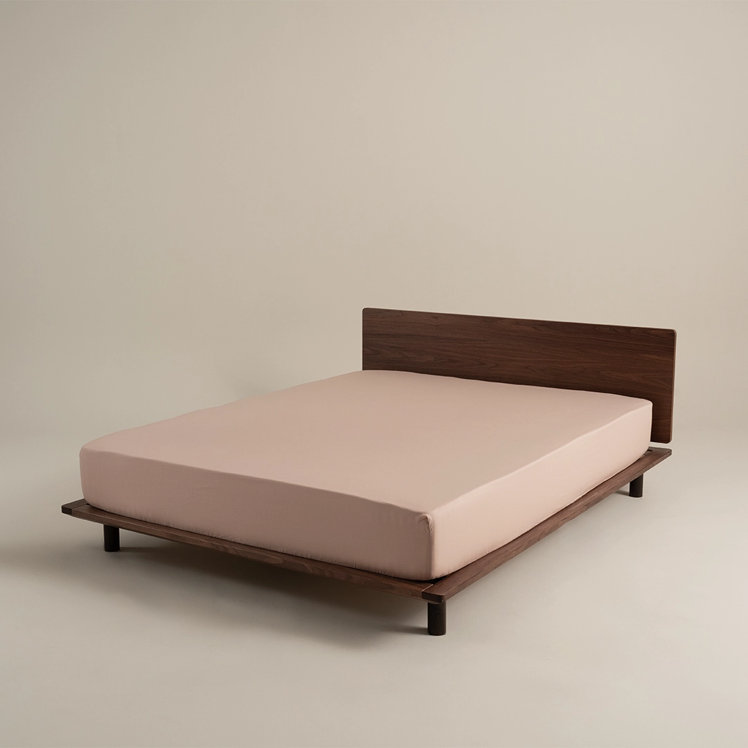 شرشف مطاط فندقي قطن لون بينك شرشف مطاط فندقي قطن لون بينك