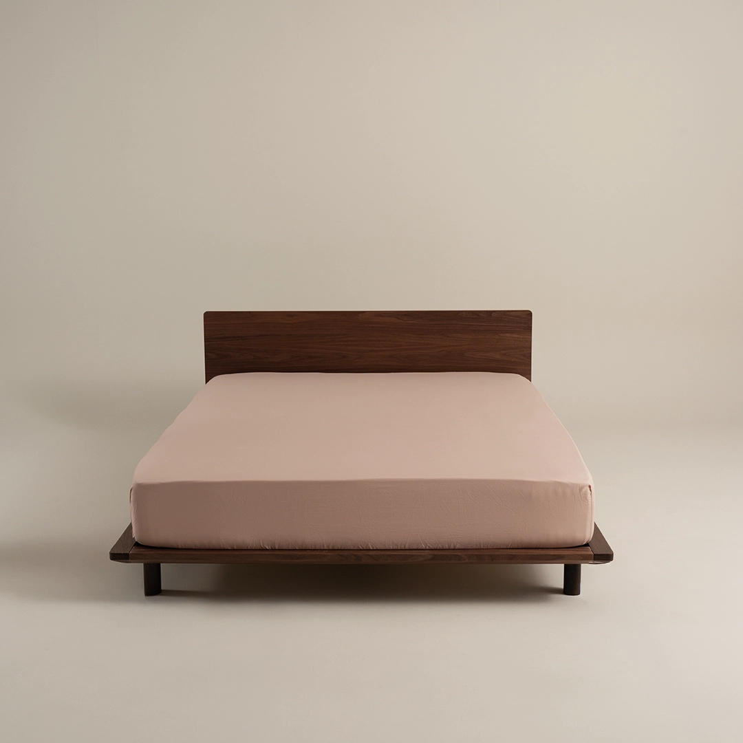 شرشف مطاط فندقي قطن لون بينك شرشف مطاط فندقي قطن لون بينك