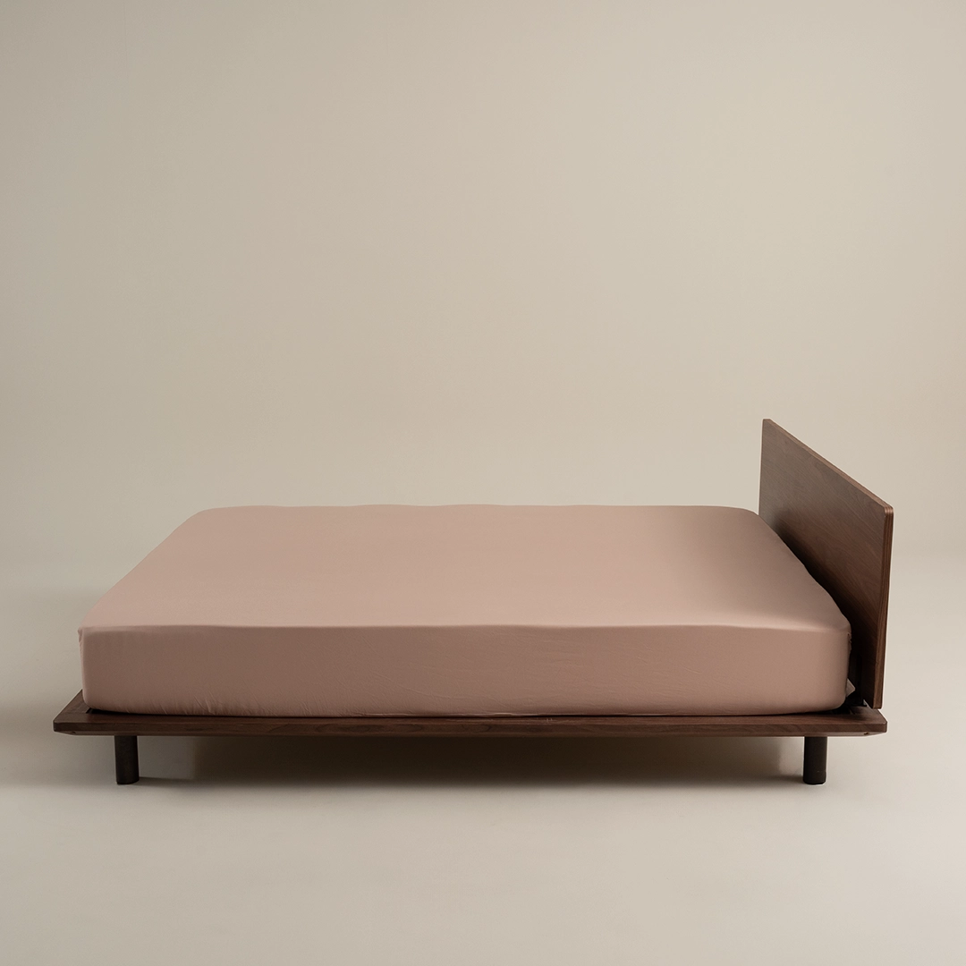 شرشف مطاط فندقي قطن لون بينك شرشف مطاط فندقي قطن لون بينك