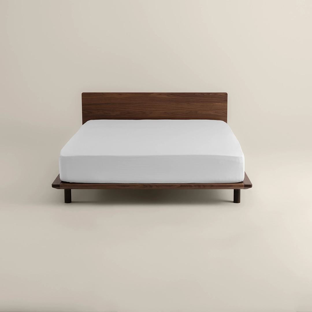 شرشف مطاط فندقي قطن لون أبيض شرشف مطاط فندقي قطن لون أبيض