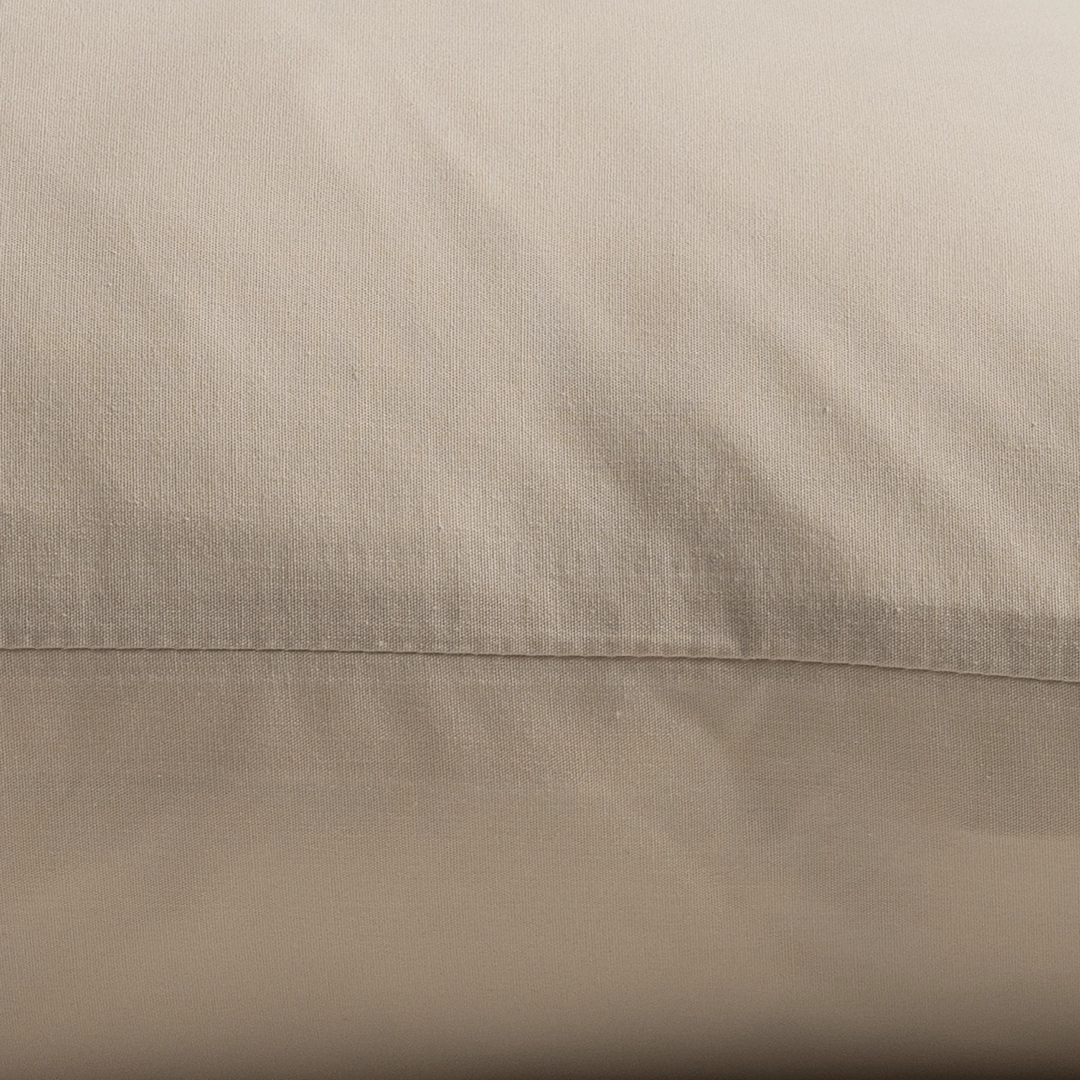 بيت مخدة قطن ٢ قطعة لون بيج غامق بيت مخدة قطن ٢ قطعة لون بيج غامق