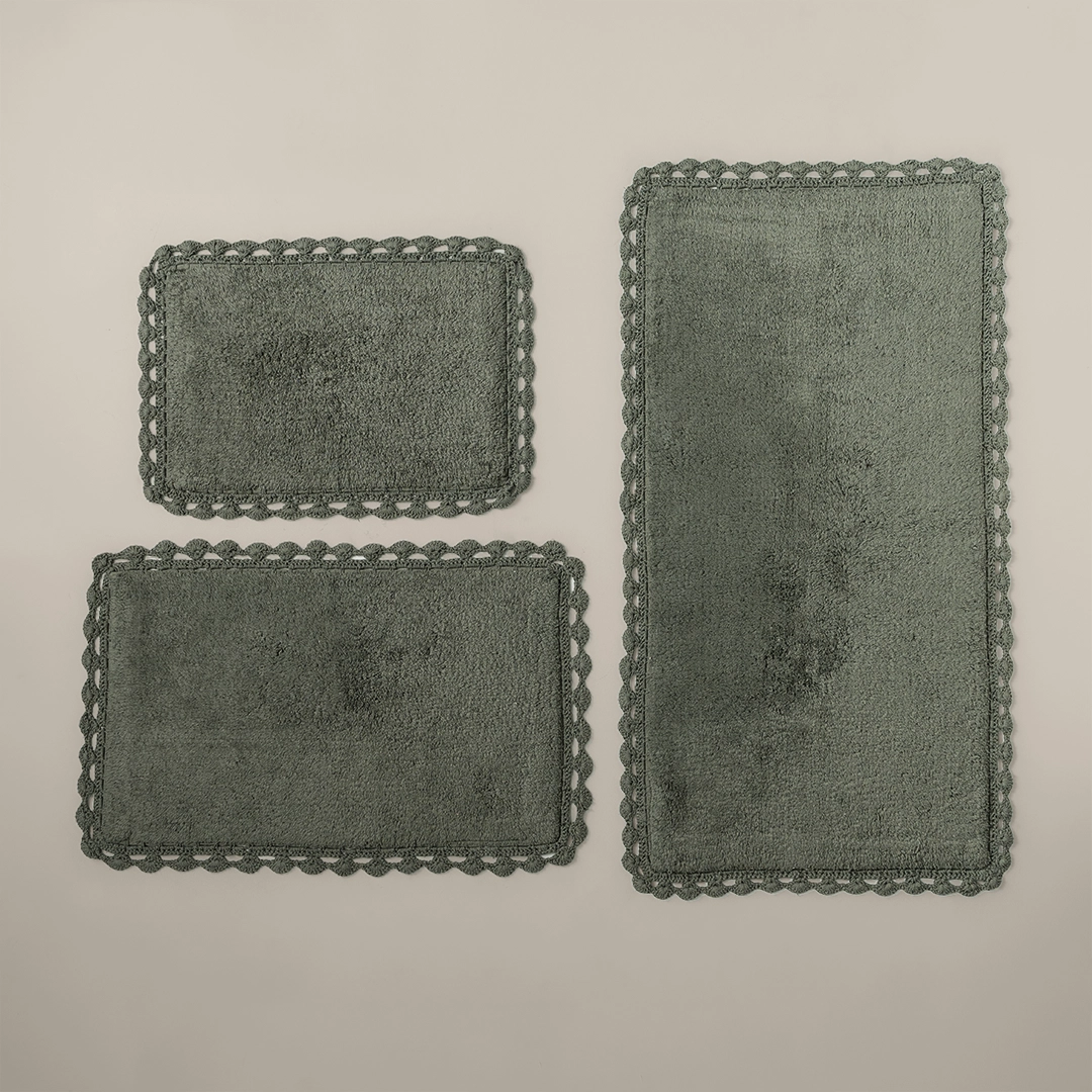 دعاسة حمام بعدة مقاسات باللون الأخضر الغامق دعاسة حمام بعدة مقاسات باللون الأخضر الغامق