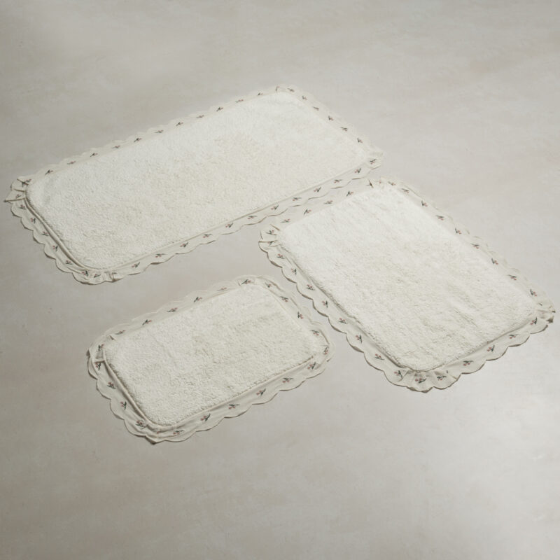 دعاسة حمام مطرزه بعدة مقاسات أخضر غامق