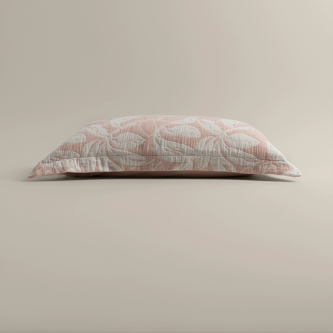 بيت مخدة ٢ قطعة جاكار قطن بينك بيت مخدة ٢ قطعة جاكار قطن بينك