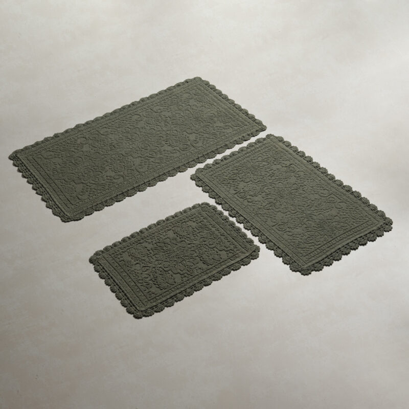 دعاسة حمام بعدة مقاسات لون أخضر غامق