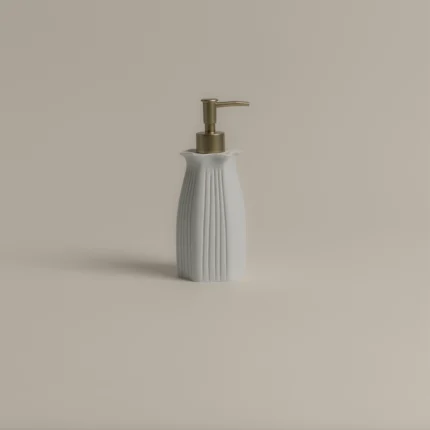 موزع صابون بولي لون أبيض