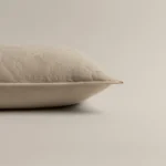 بيت مخدة ميكرو ٢ قطعة مطرز بيج غامق