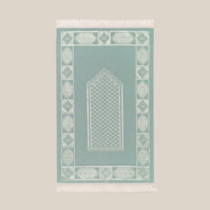 سجادة صلاة شنيل أزرق