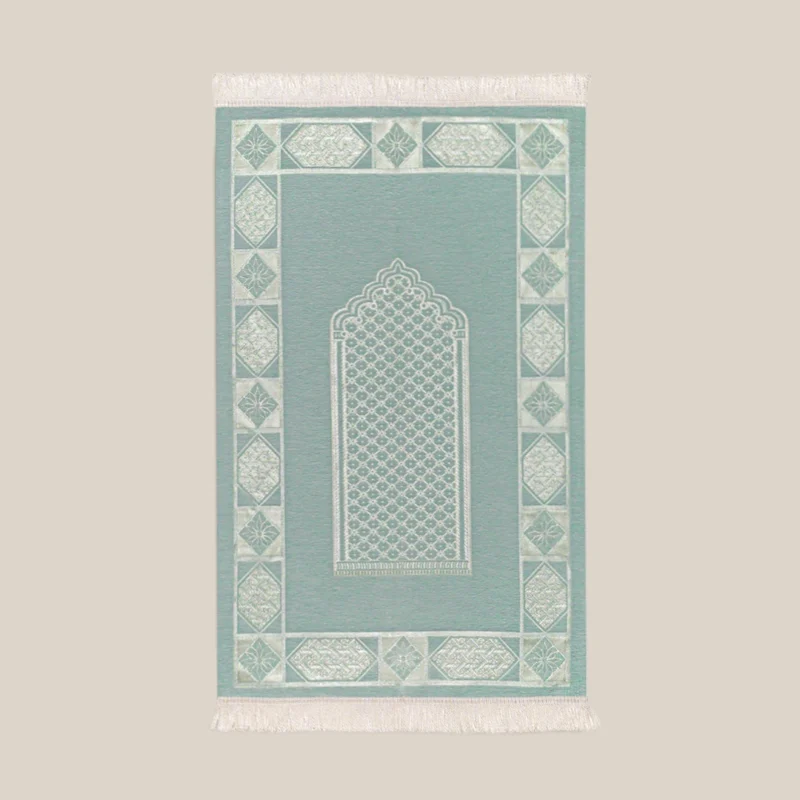 سجادة صلاة شنيل أزرق