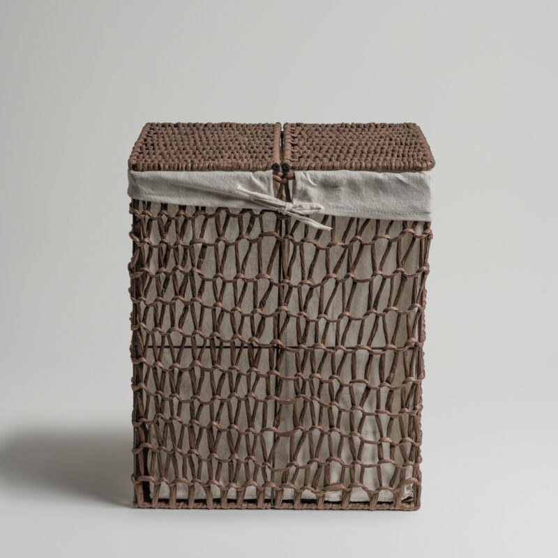 سلة غسيل متعددة المقاسات بني غامق