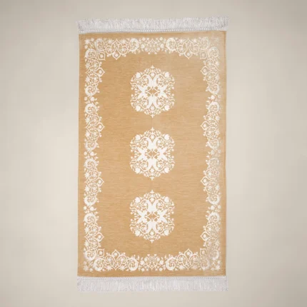 سجادة صلاة شنيل بيج غامق