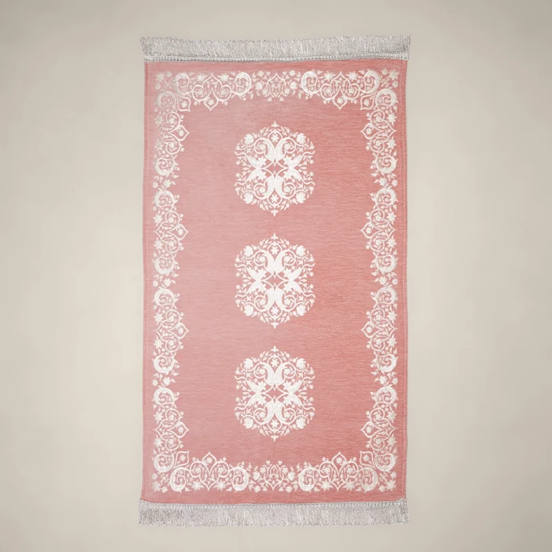 سجادة صلاة شنيل بينك