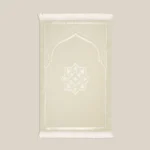 سجادة صلاة شنيل باللون الأوف وايت