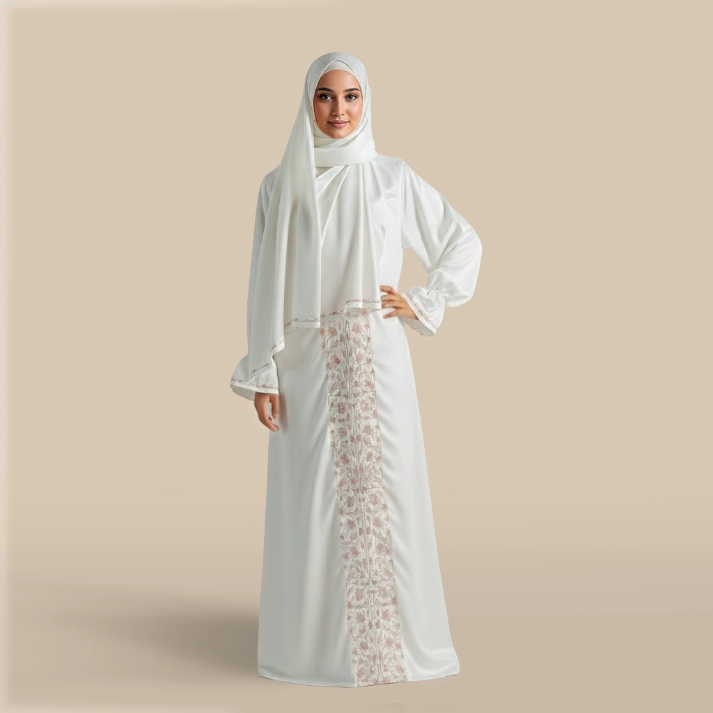 لباس صلاة مطرز لون بينك لباس صلاة مطرز لون بينك