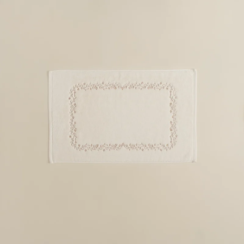 دعاسة حمام قطن مطرز ٥٠-٧٠ بيج غامق