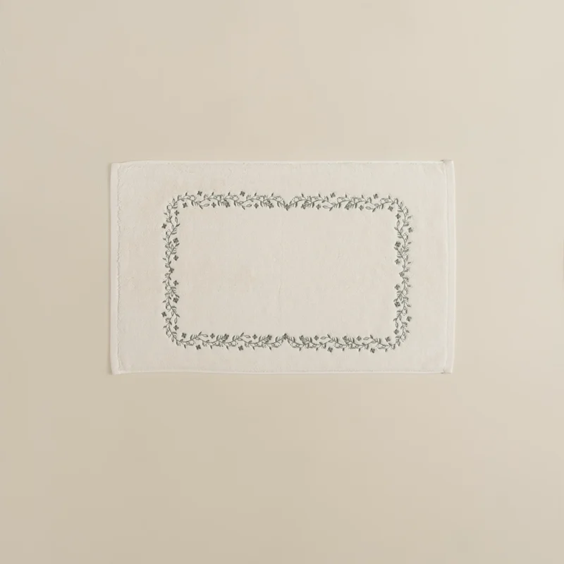 دعاسة حمام قطن مطرز ٥٠-٧٠ أخضر