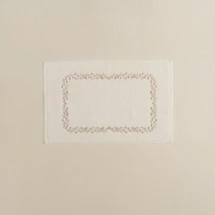 دعاسة حمام قطن مطرز ٥٠-٧٠ أوف وايت