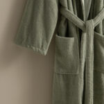 روب حمام قطن مطرز أخضر