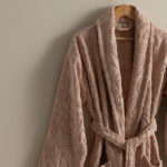 روب حمام قطن جاكار بينك